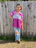 Leopard baby doll top