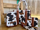 Brown cowhide wrangler wallet