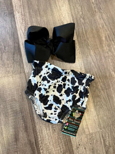 Cow print bummies