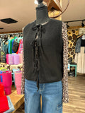 Black bow tie vest