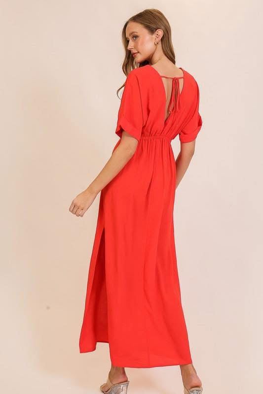Coral summer dress