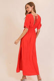 Coral summer dress