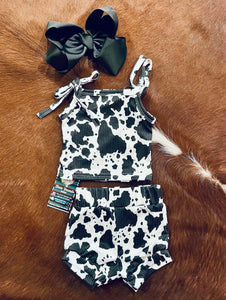 Cow print 2 piece set