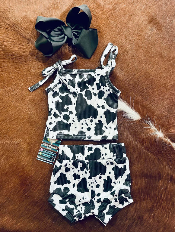 Cow print 2 piece set