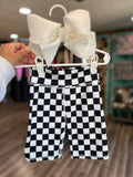 Checkered biker shorts 🖤