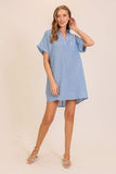 Blue striped dress