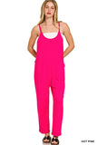 Hot pink relaxed jumpsuit