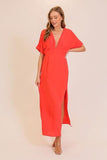 Coral summer dress