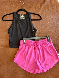 Black razorback tank top