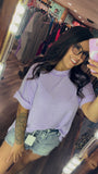 Lavender ribbed top