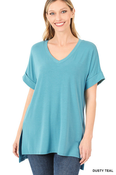 Teal basic blouse