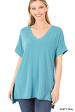 Teal basic blouse