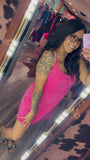 Acid wash dress w/shorts attached