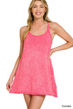 Acid wash dress w/shorts attached