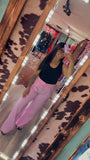 Pink striped pants