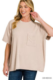 Ash Mocha ribbed top