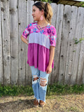 Leopard baby doll top