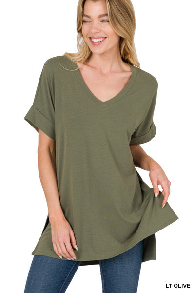 Olive basic top
