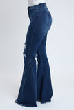 Distressed bell bottom jeans