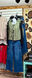 Olive bow tie vest