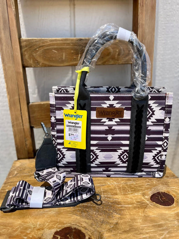 Black/white wrangler purse