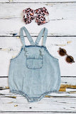 Denim baby romper