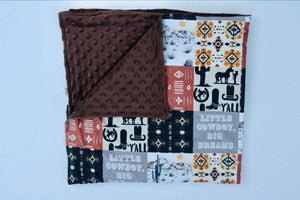 Little cowboy baby blanket