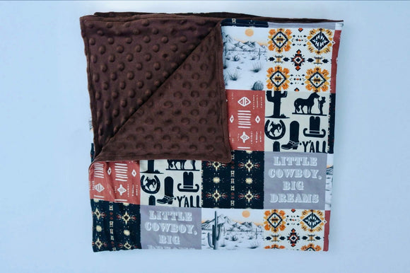 Little cowboy baby blanket