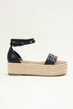 Black studded platforms