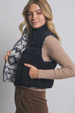 Black Aztec reversible vest