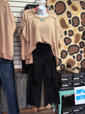 Light mocha ribbed top