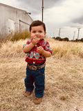 Boys western Aztec button up