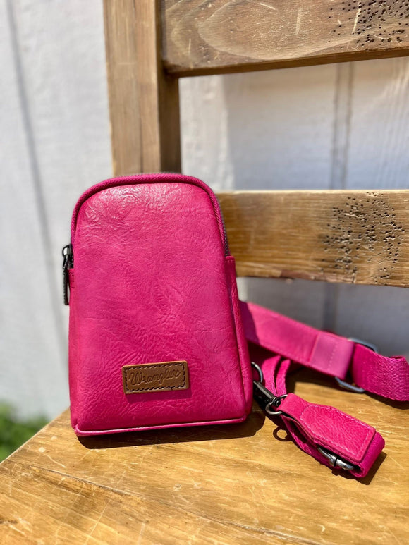Pink wrangler crossbody