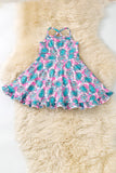 Pink cow print concho dress 🩷
