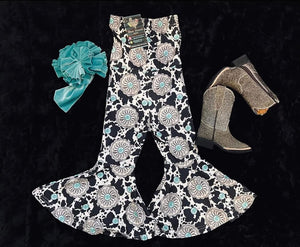 Cow print concho jumpsuit romper