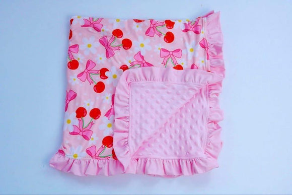 Cherry baby blanket