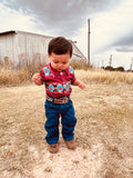 Boys western Aztec button up