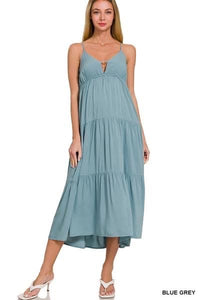 Blue grey dress