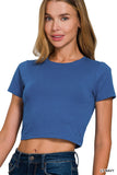 Lt Navy crop top