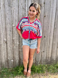 Pink Aztec top