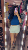 Lt Navy crop top