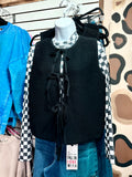 Black bow tie vest